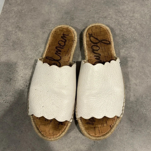 Sam Edelman Andy Women’s White Slides - Picture 2 of 6
